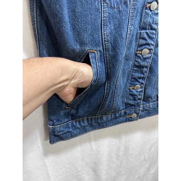 Universal Thread Denim Vest Jacket Button Collar XS Blue Streetwear Boho Hippie - Picture 3 of 7